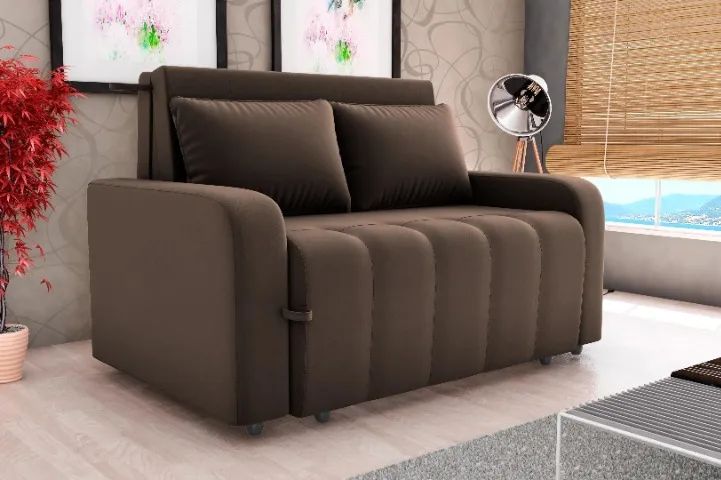 Sofá Cama Amora Veludo 1,38m - FAZEMOS ENTREGA!