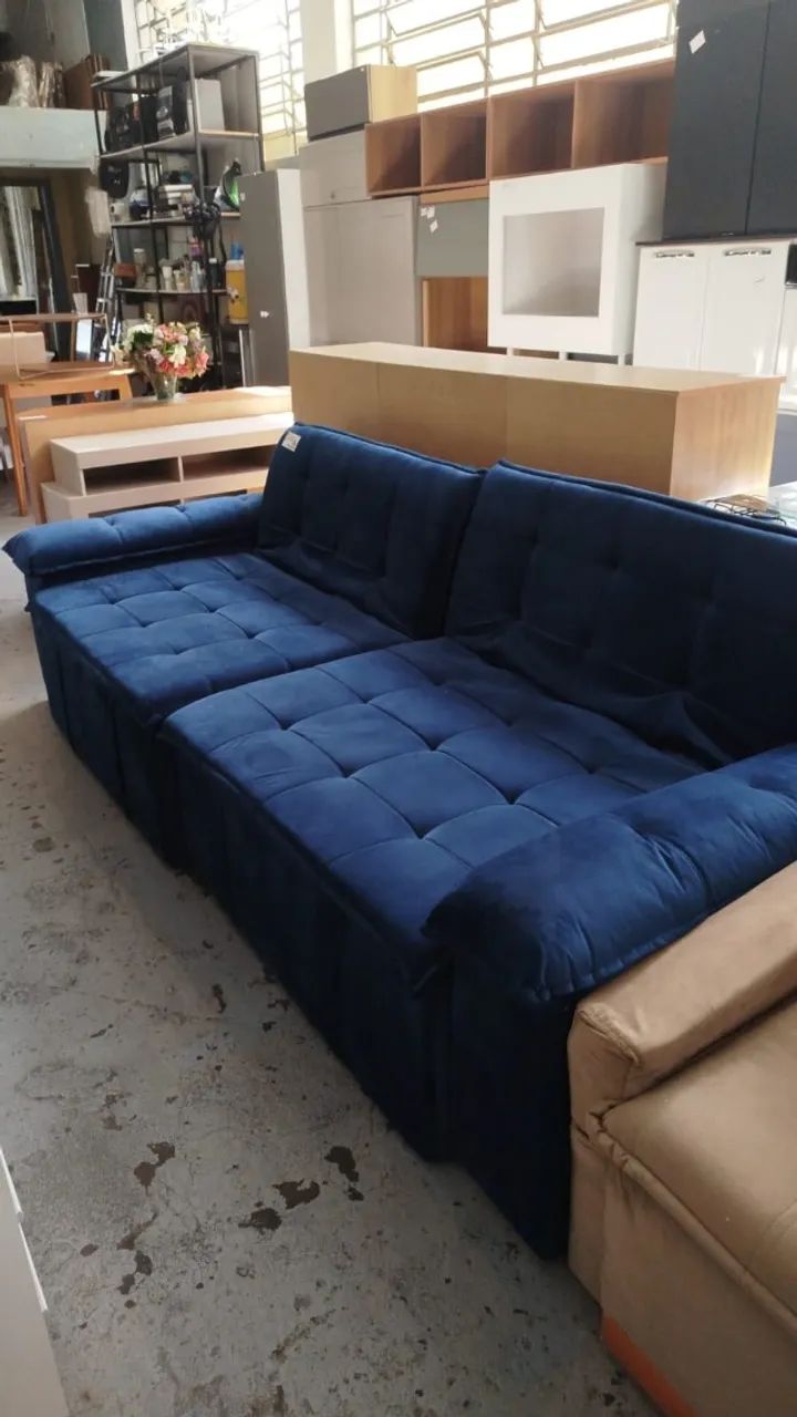 sofa retratil  3 lugares 260cm com detalhes  - Foto 3
