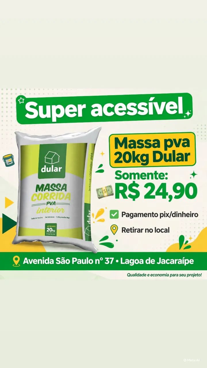 Massa corrida (pva) ?