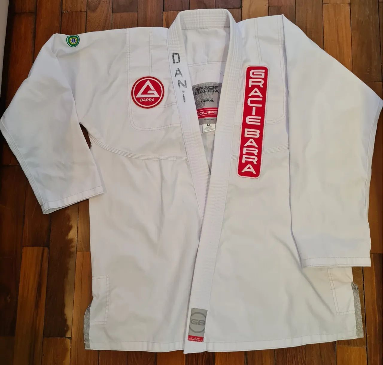 Kimono A3 Branco Gracie Barra - Foto 4