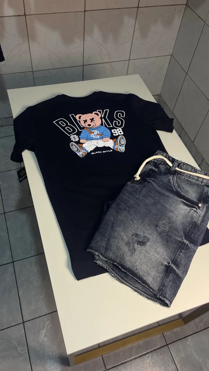 Kit completo de 2 camisas e duas bermudas - Foto 2