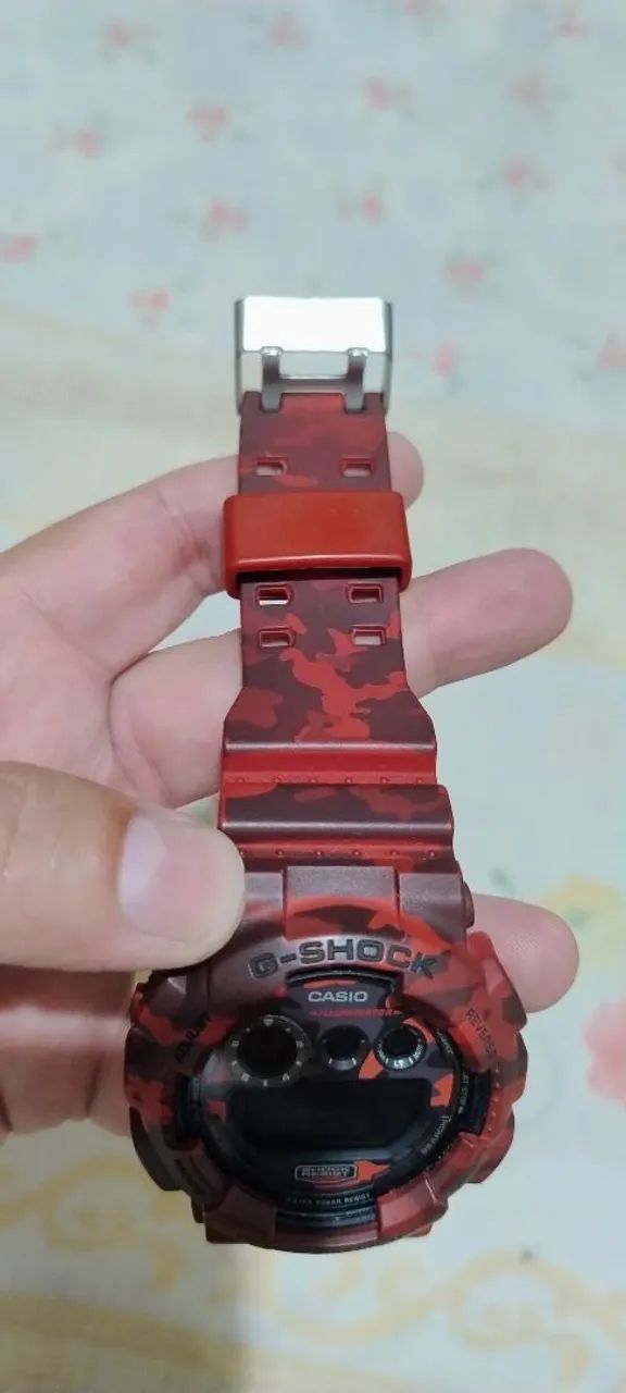 Relógio Casio GShock Vermelho Camuflado  - Foto 4