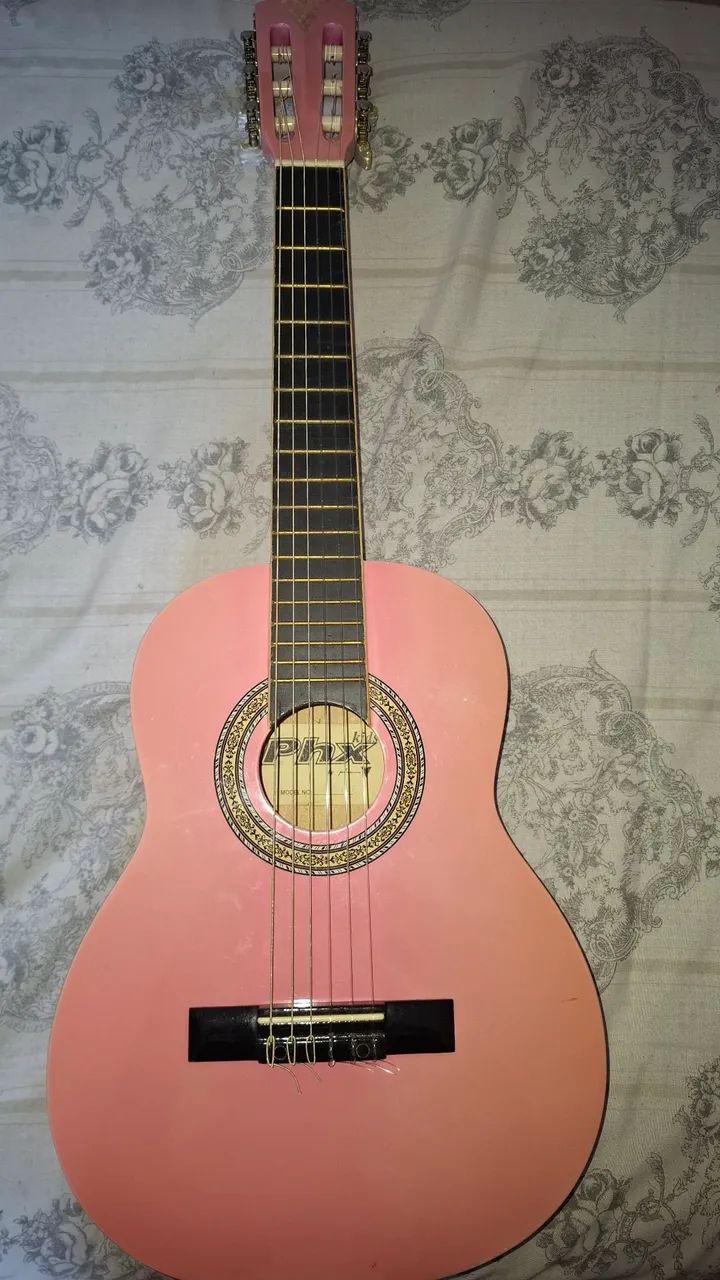 Violão Phx kids rosa + capa