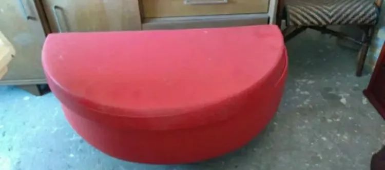 Puff meia lua Vermelho - (2 unidades) - Foto 3