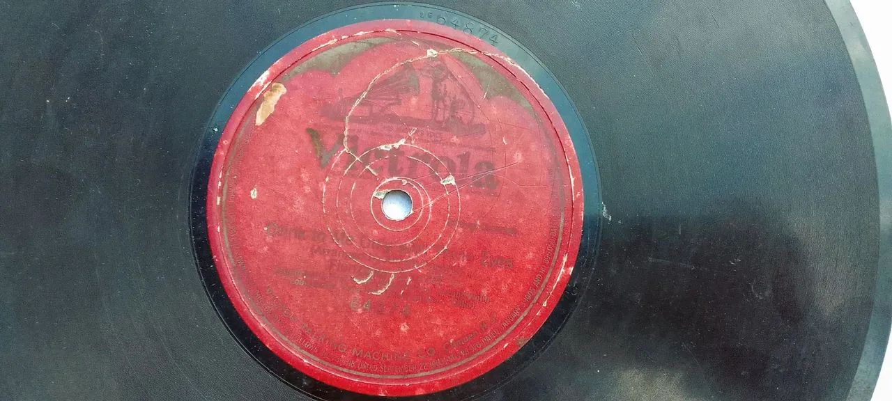 Disco 78 rpm para gramofone em goma-laca 1908/1912  - Foto 2