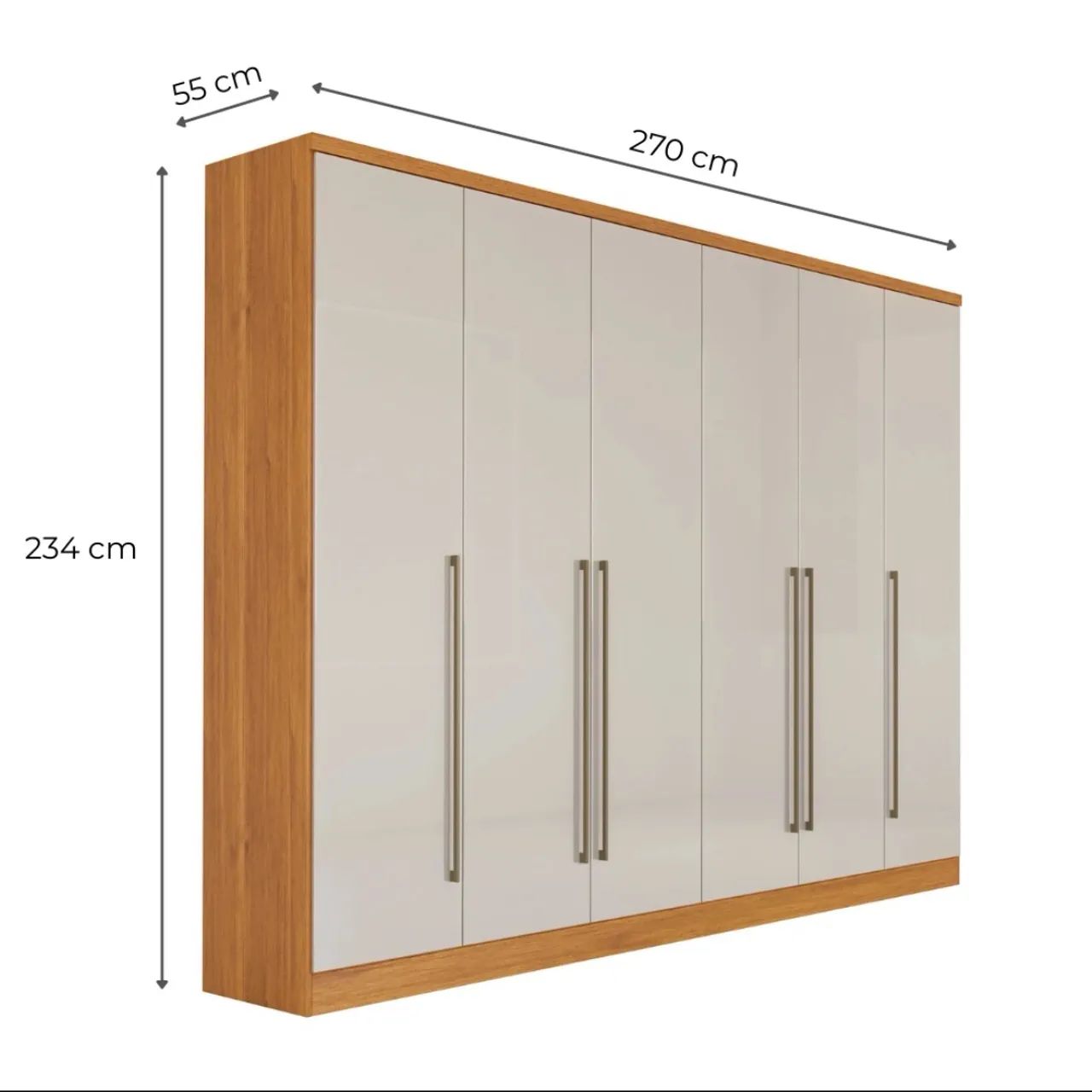 Guarda roupa de casal 6 portas e 8 gavetas  - Foto 4