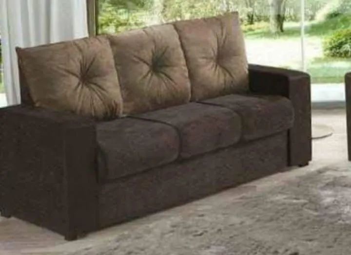 Sofá com almofadas( uma peça) Direto da fábrica  - Foto 5