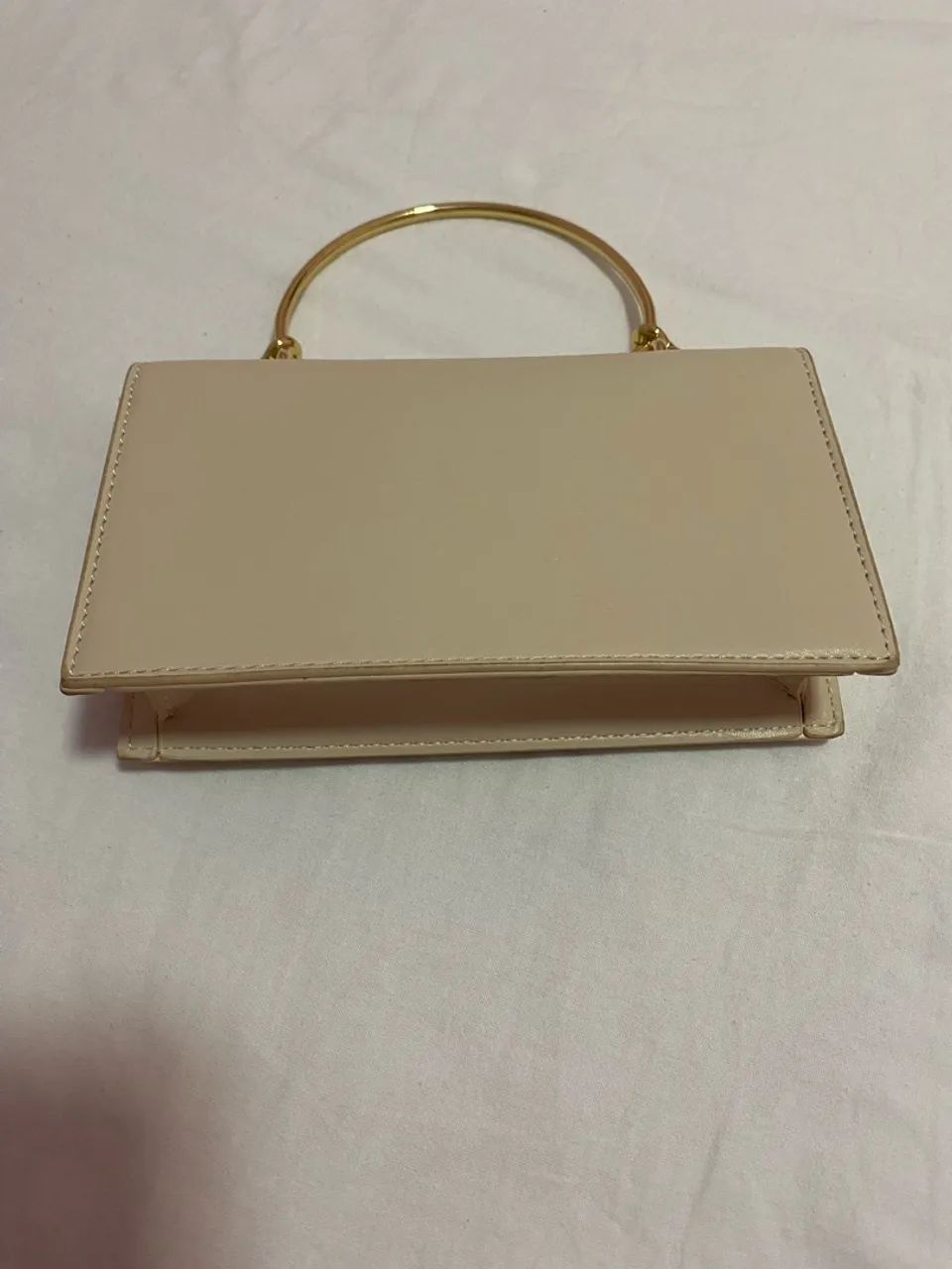 bolsa arezzo off-white em couro - Foto 5