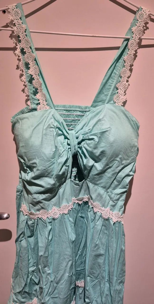 Vestido Longo Azul Turquesa 