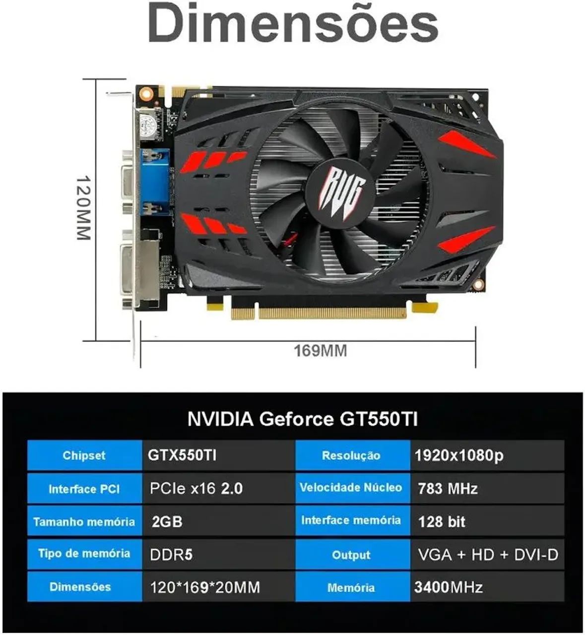 Placa de vídeo GTX 550 ti 2GB  - Foto 2