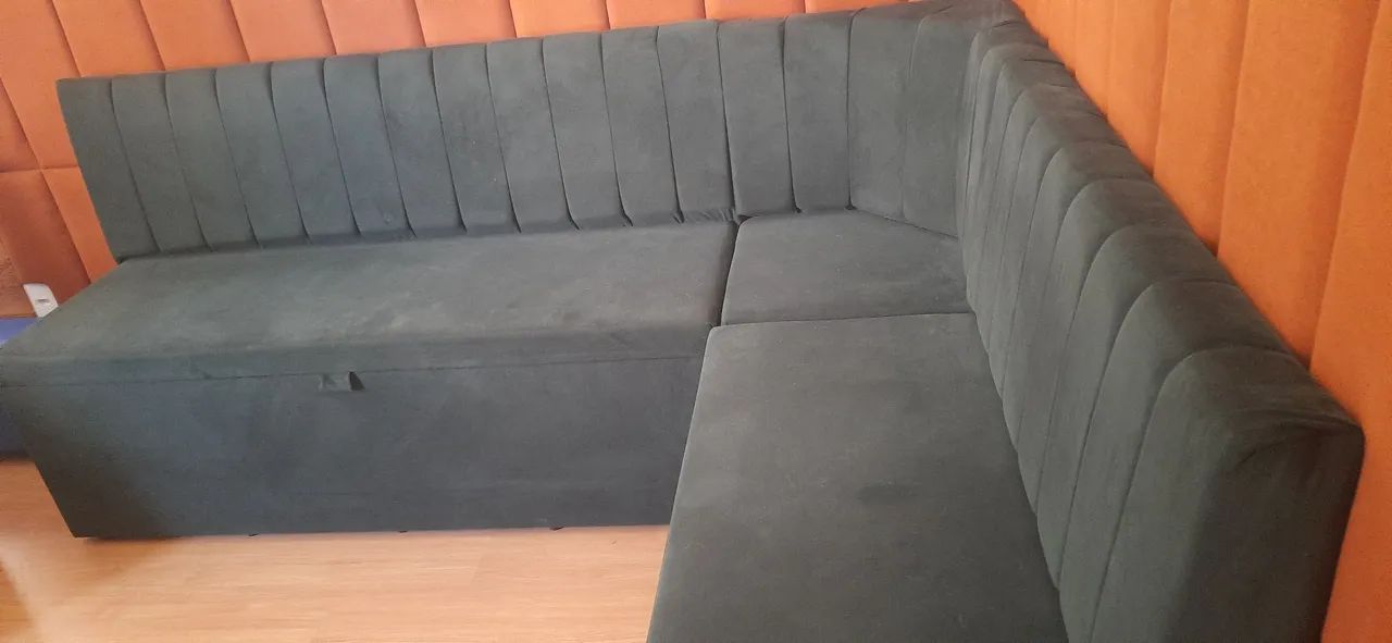Sofá de Canto com Baú - Conforto e Aproveitamento de Espaço - Foto 2