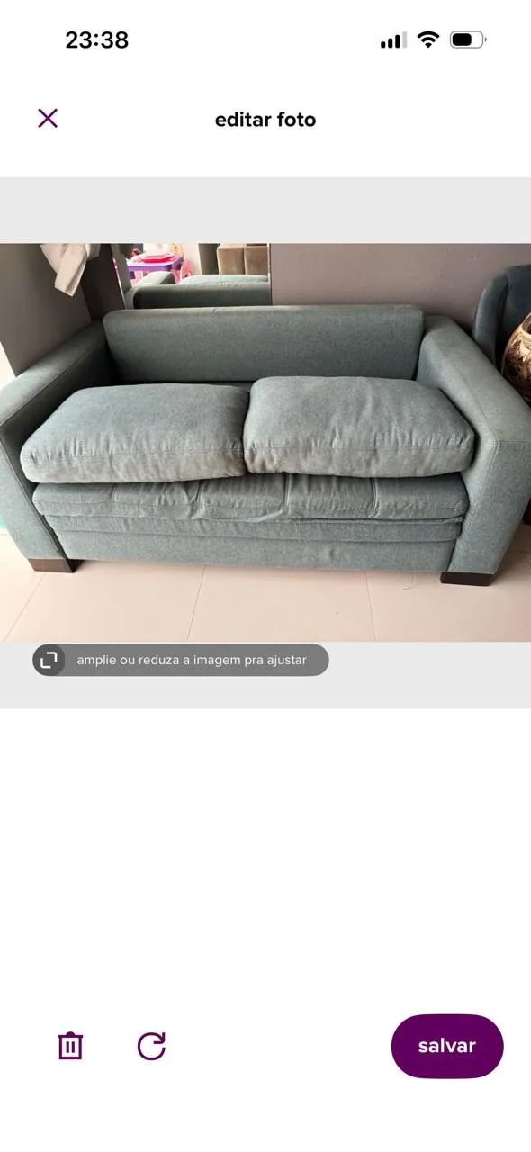 Sofá cama verde água - Foto 2