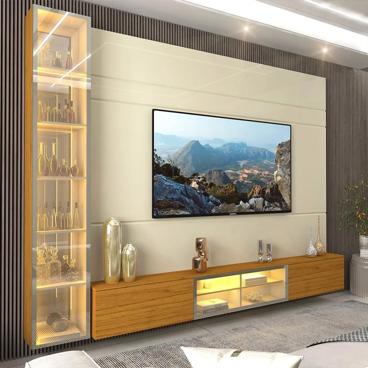 Painel Luminare com 1 torre TV até 85 polegadas- FRETE GRATIS / ENTREGA HOJE!! 