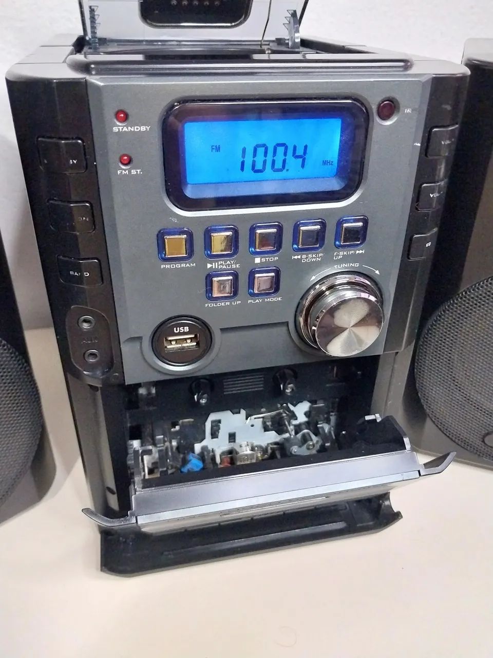 Som Retrô Perfeito: Micro System Philco MSP211 - CD, USB e Toca-Fitas 100% Funcional! - Foto 4