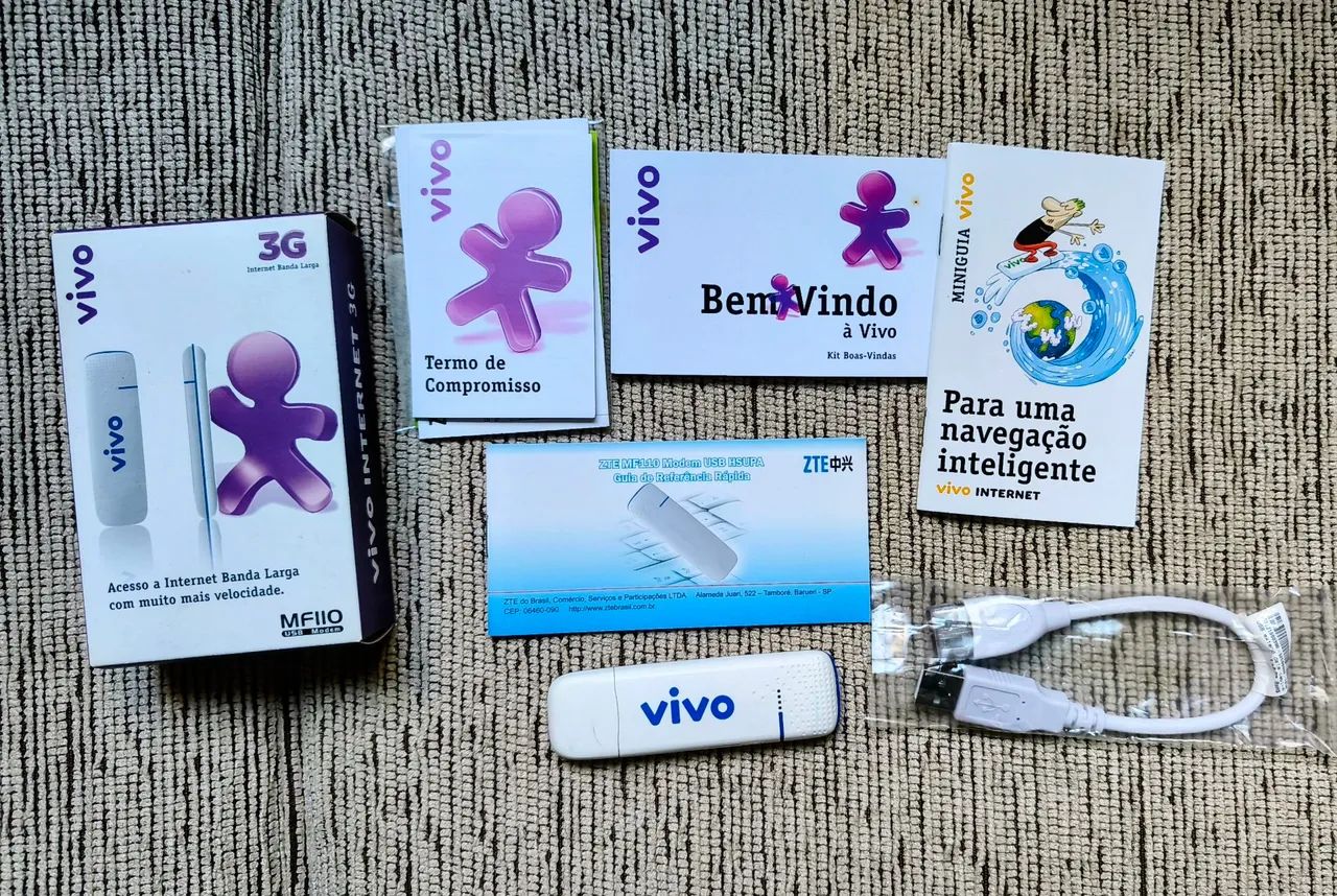 Modem USB 3G ZTE MF110 Vivo - Na Caixa
