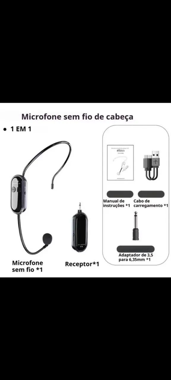 MICROFONE SEM FIO DE CABEÇA 