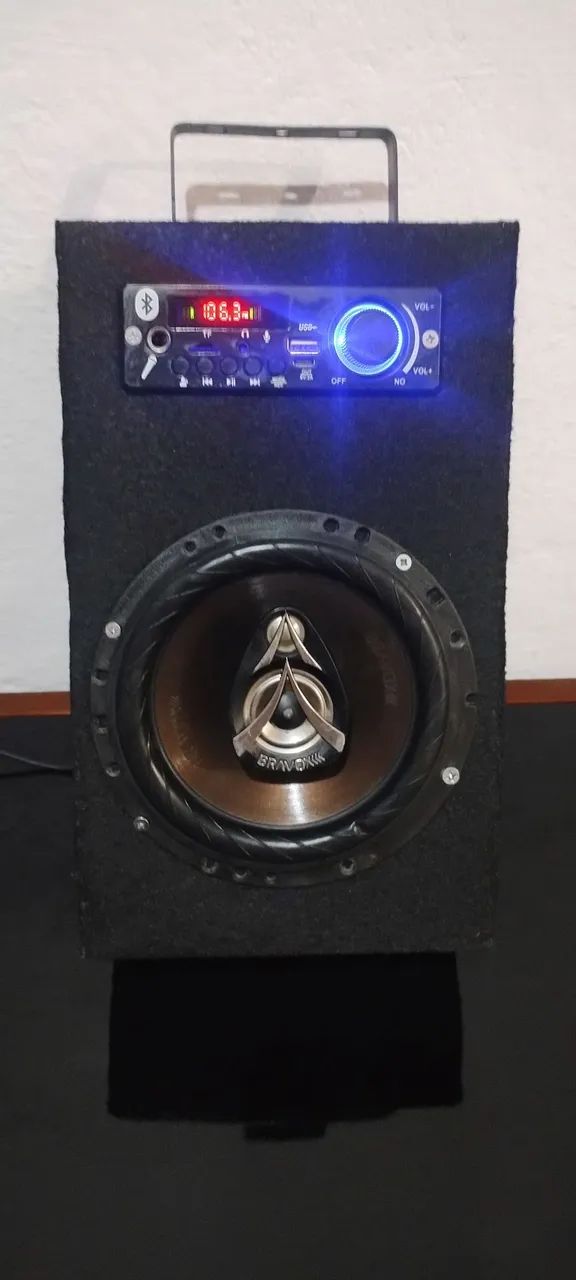 Caixa bluetooth USB rádio FM com alto falante Bravox 6 polegadas  - Foto 3