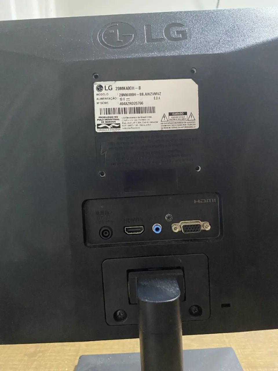 Monitor LG 19,5" HD 20MK400H  - Foto 2
