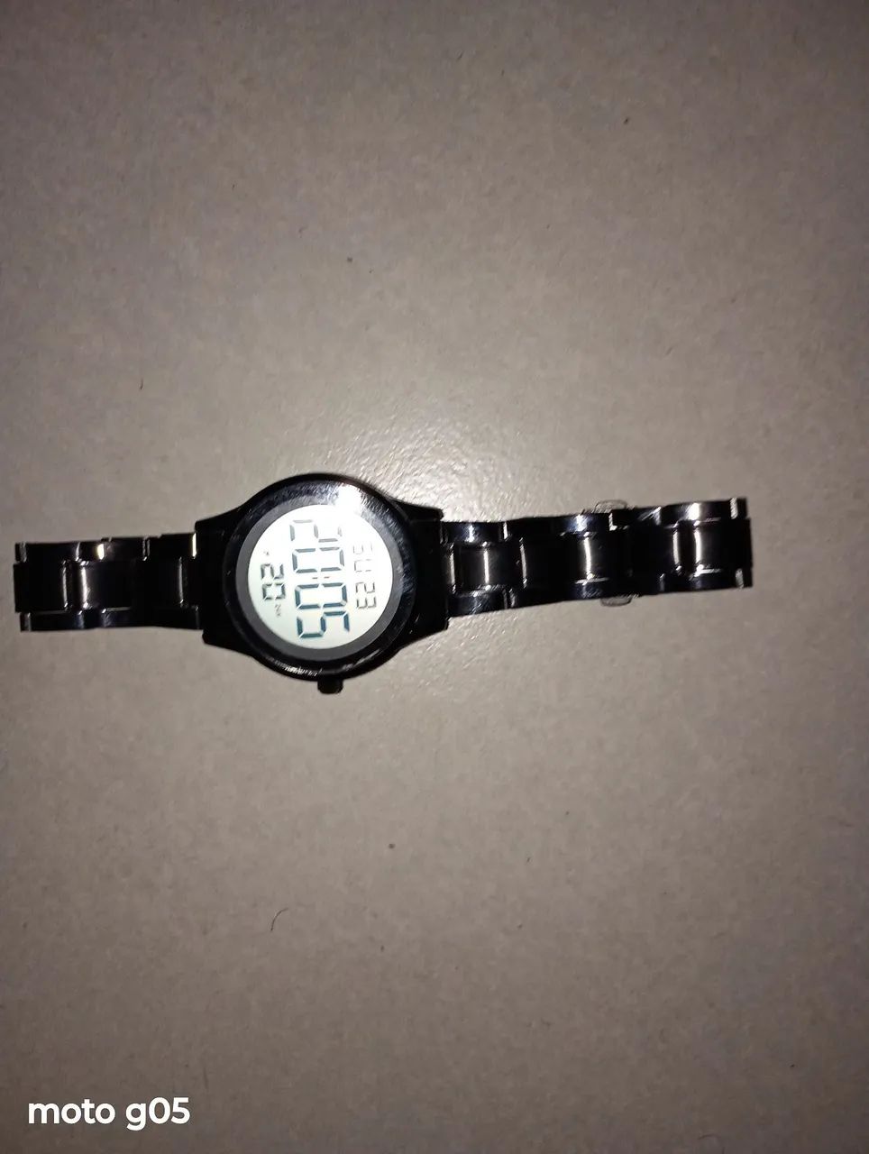 Relógio De Pulso Preto  Aço Inox - Ótimo Estado - R$ 50 - Foto 3