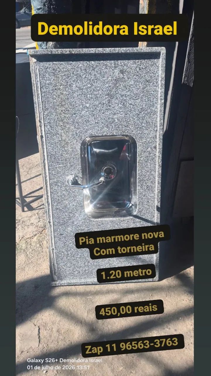 Pia mármore nova 
