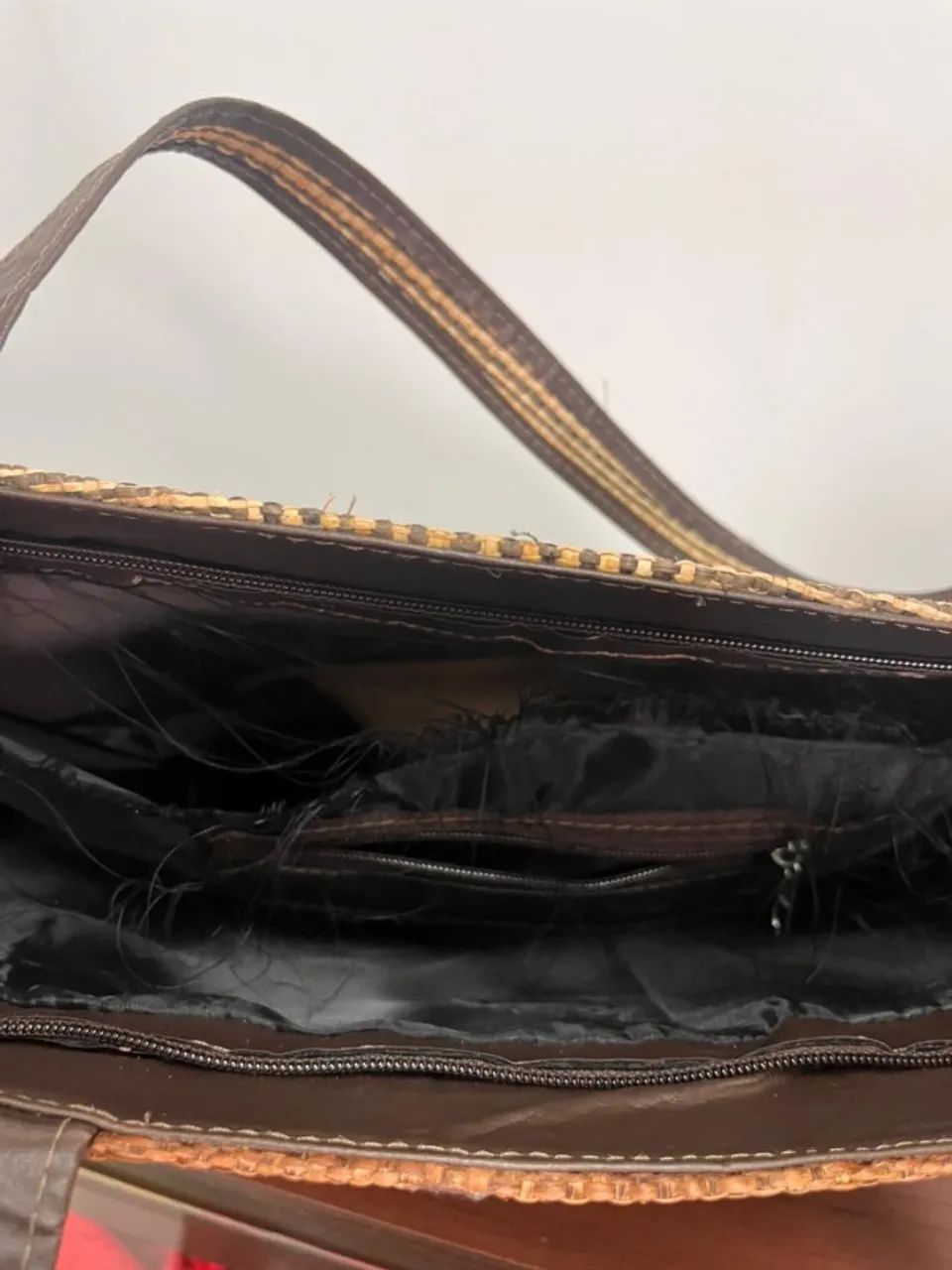 Bolsa Palha de Buriti Bege e marrom - Foto 2