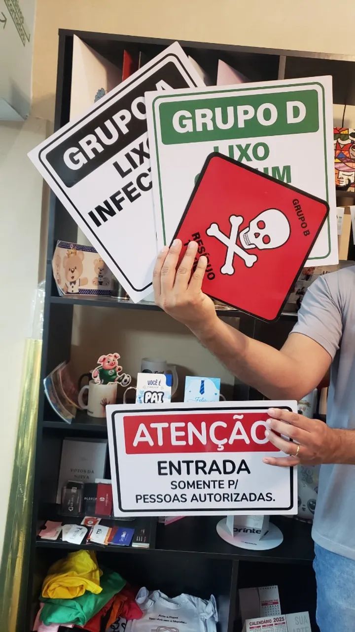 Placas de sinalização personalizada com logomarca