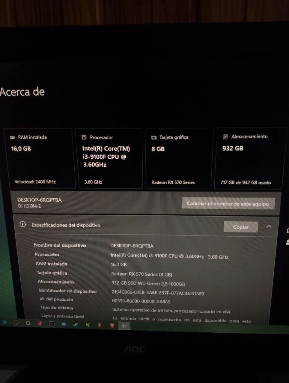 PC GAMER I3 900F - Foto 4