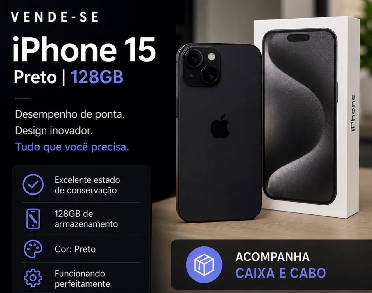 iPhone 15 128G seminovo 