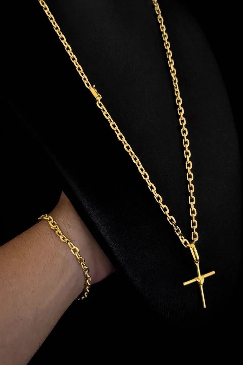 Colar e pulseira moeda antiga 100% legítimo