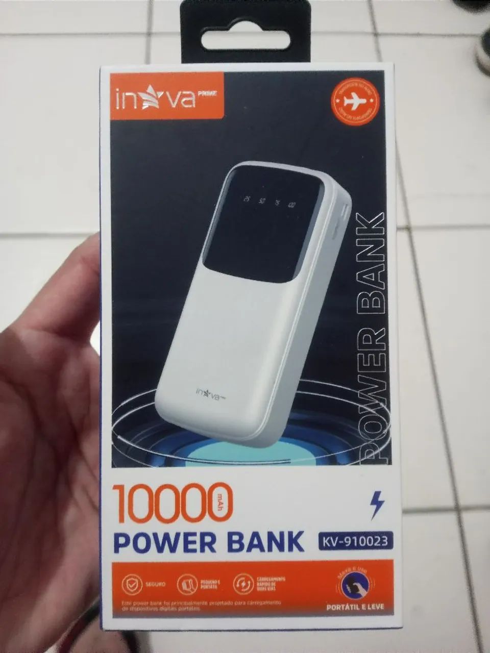 Power Bank Inova 10000mAh com 3 Cabos Integrados - Foto 5