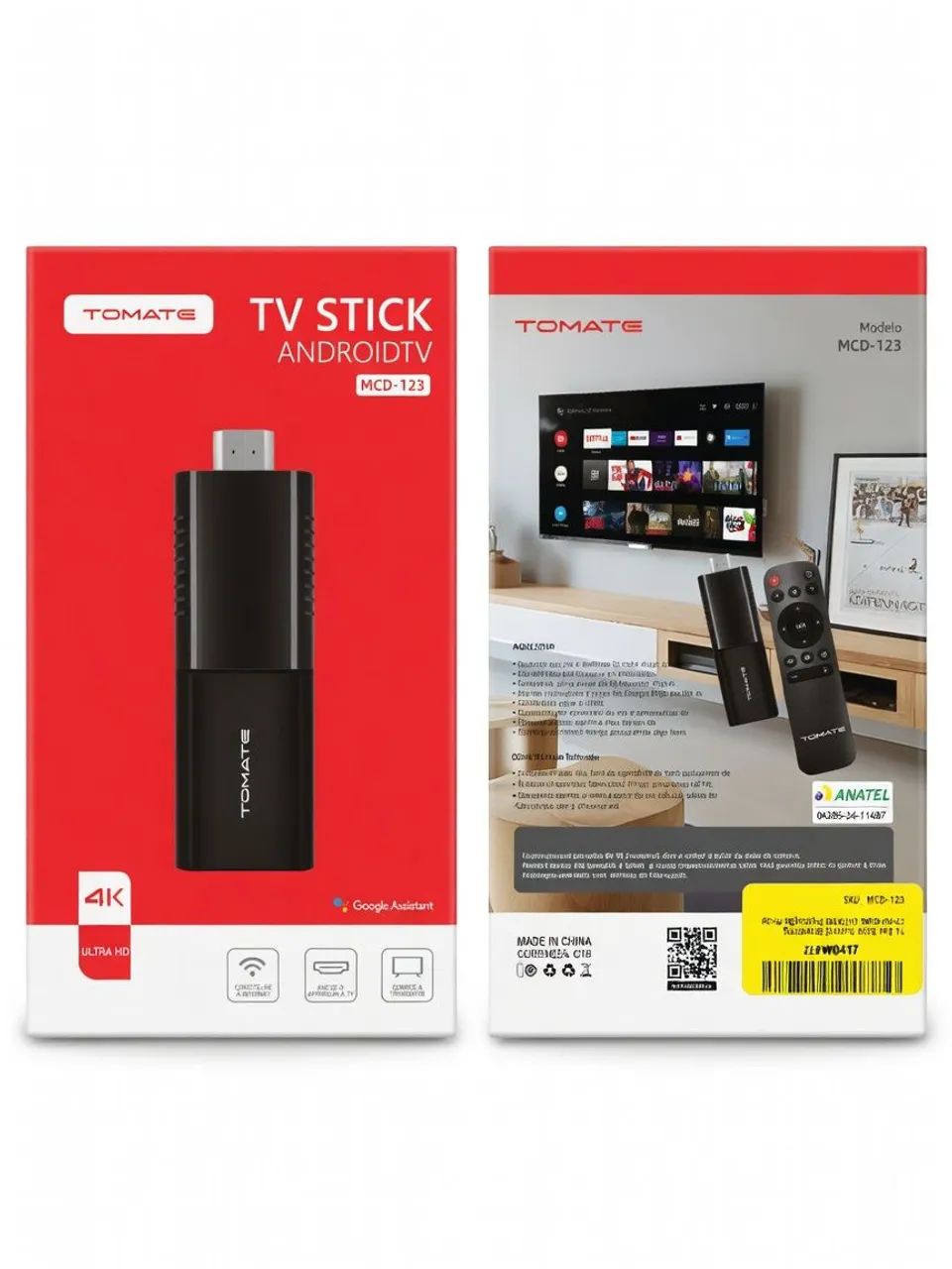 TV stick android tv 4k tomate