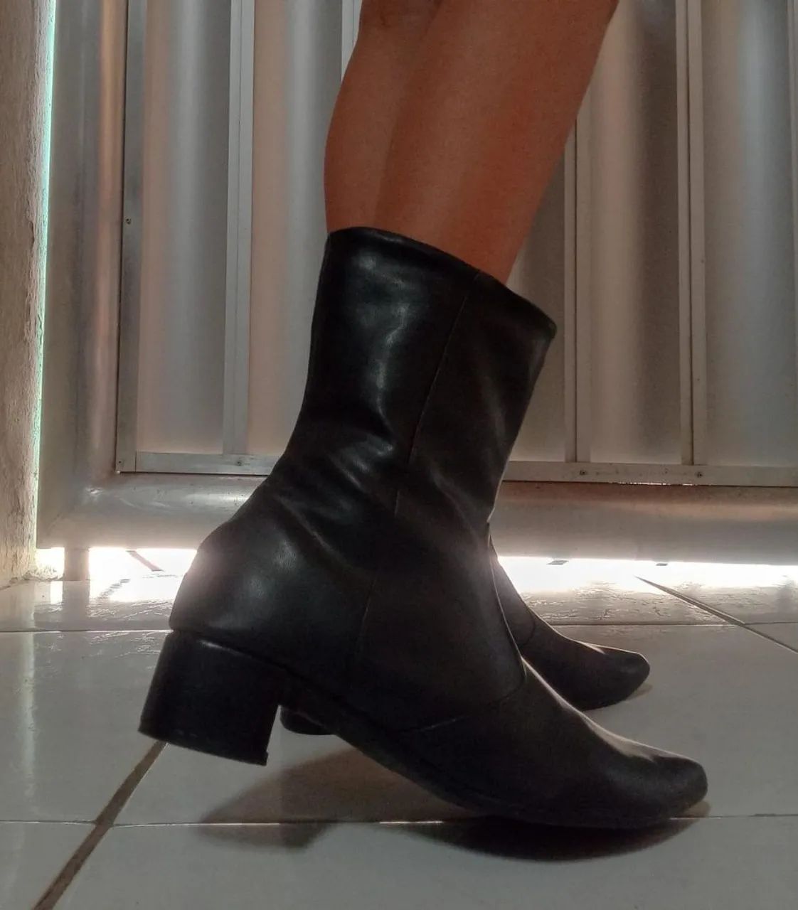Bota de couro sintético, preto - N36°