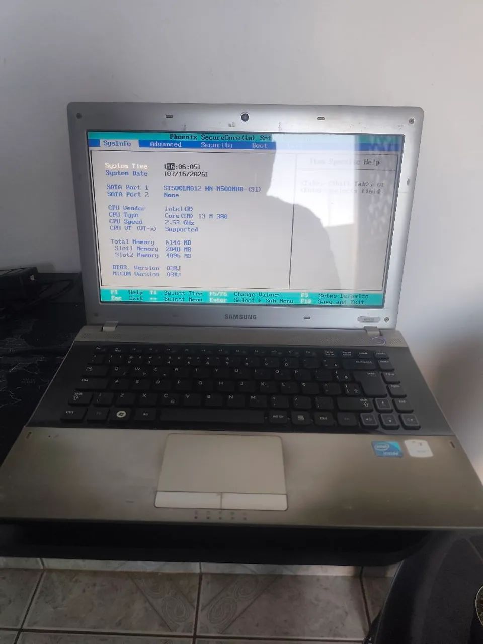 Notebook Samsung rv419 (c/defeito)
