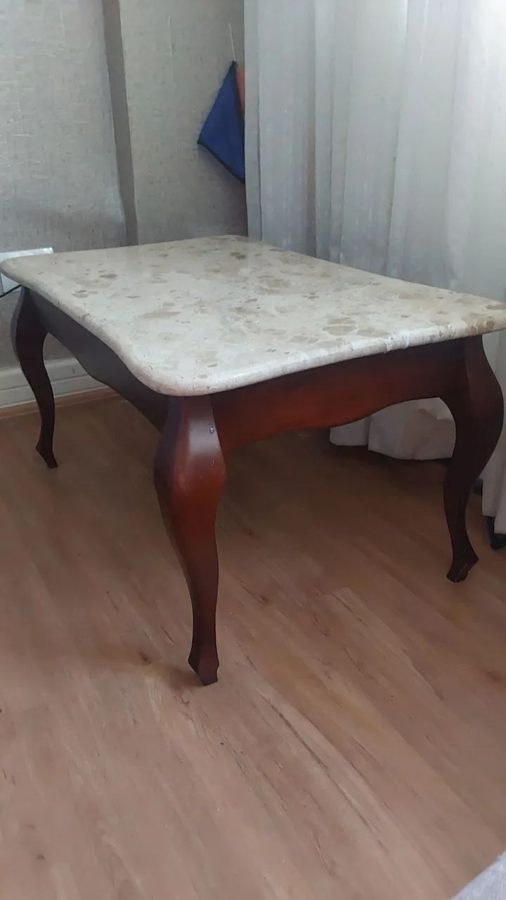 CONJUNTO DE 4 MESAS CLÁSSICAS COM MÁRMORE NATURAL ? R$ 2.400 - Foto 3
