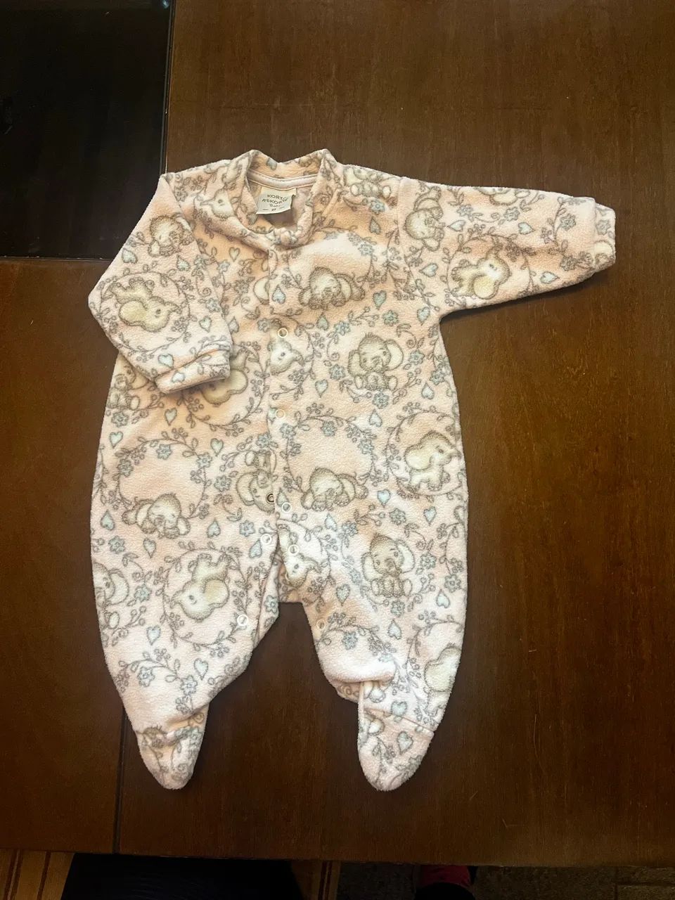 Macacão em Fleece Elefante bebê menina RN  - Foto 3