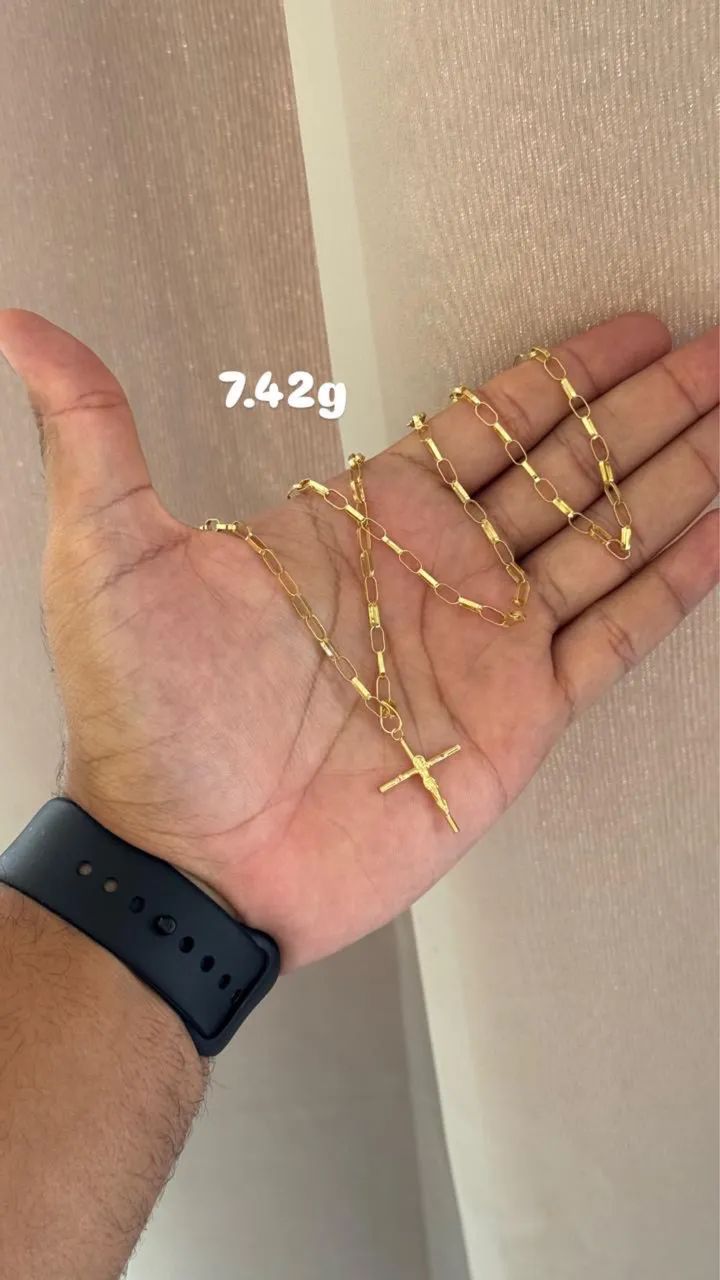Cordão ouro 18k 65 centímetros 