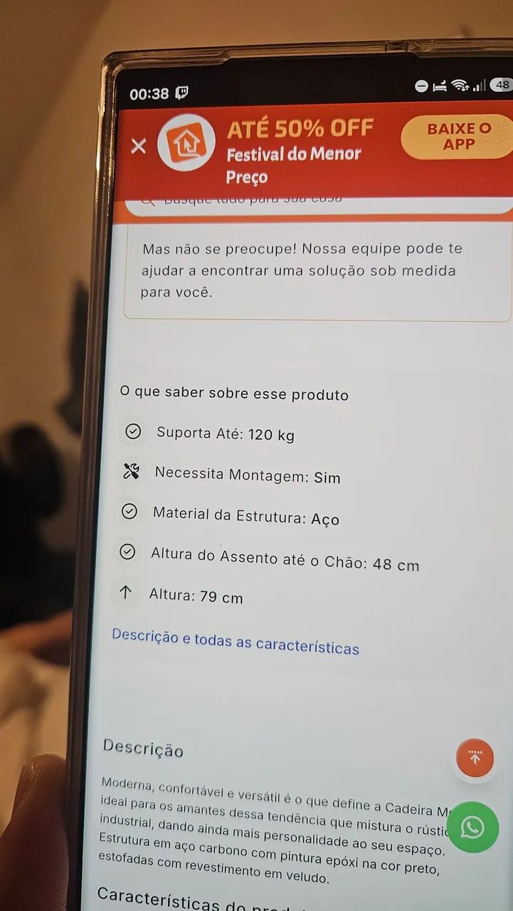 Kit 6 cadeiras  - Foto 3