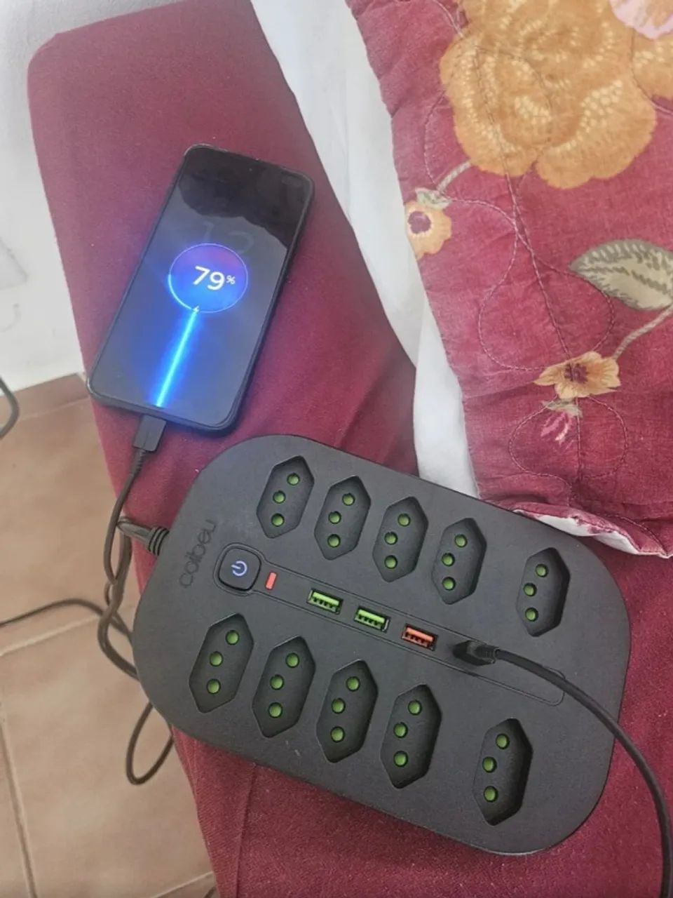 Extensão Coibeu 10 Tomadas + 5 Portas USB | 195cm - Foto 2