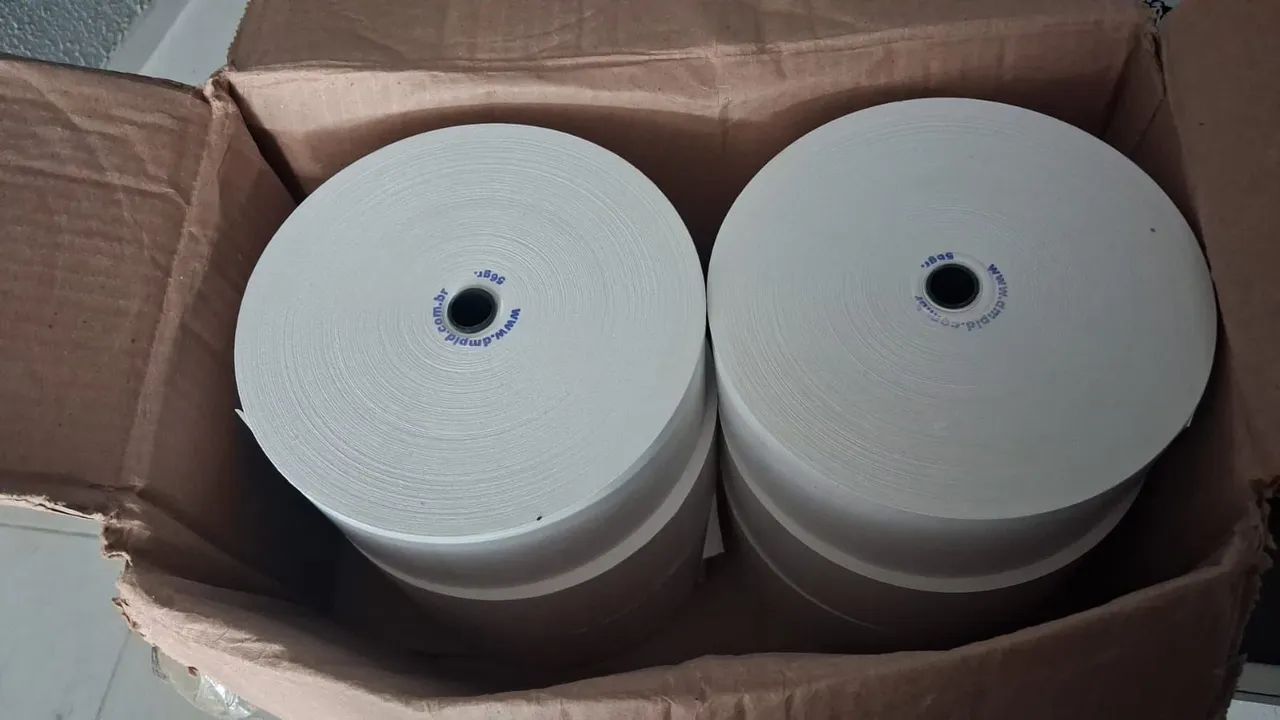 3 Bobinas Térmica 57mm 57x300 relógio ponto eletrônico  - Foto 3