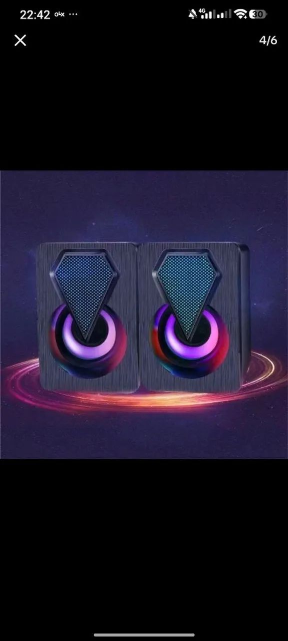 Caixa de som PC Gamer com RGB - Foto 4