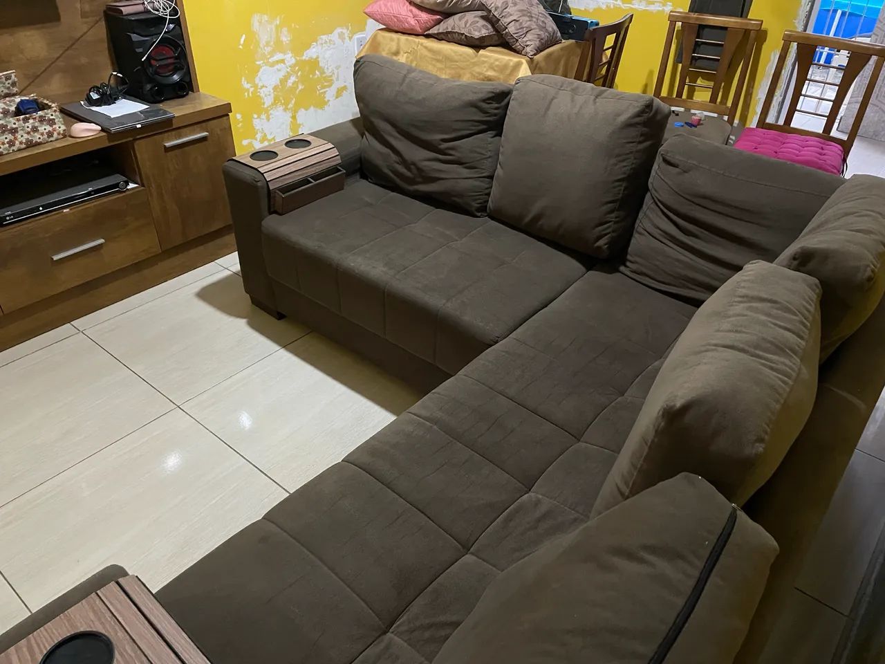 Sofá de suede com 5 lugares  - Foto 2