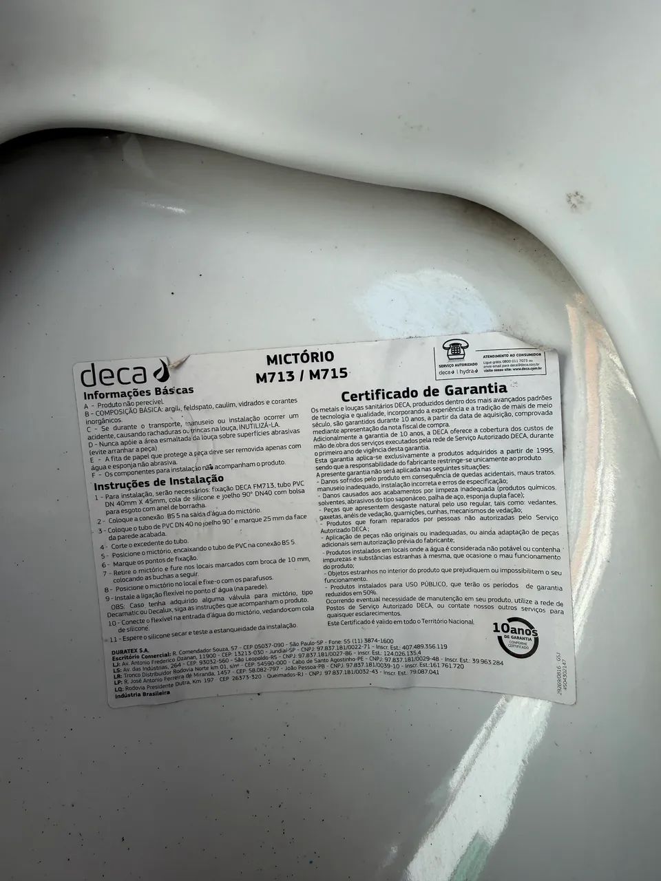 Mictório Deca M715