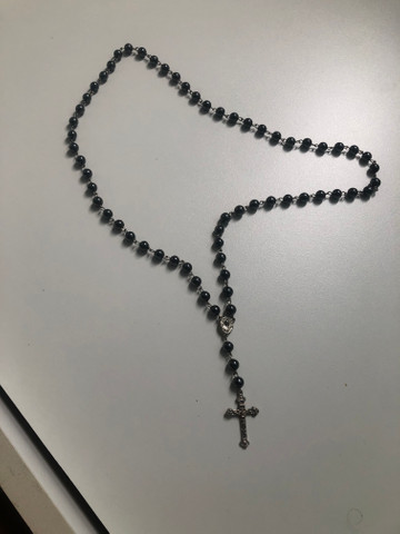 Terço em pedras Onix importado  