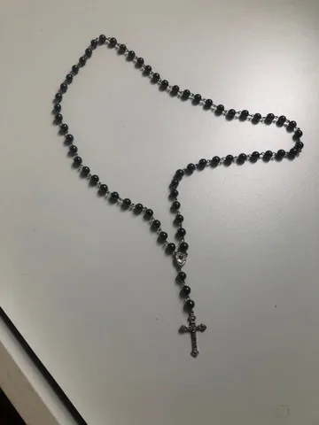 Terço em pedras Onix importado
