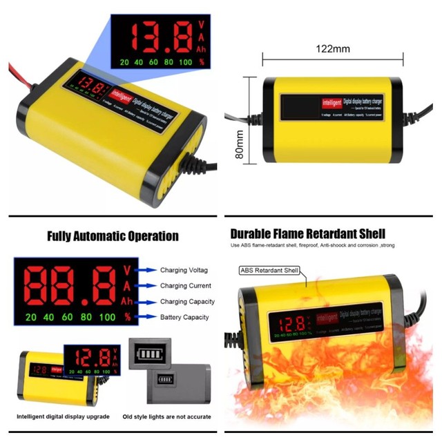 Carregador baterias chumbo/ácida 12V 2ah inteligente display Led bivolt-auto top - Foto 4