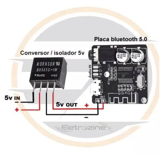Módulo de Potência isolador DC/DC  B0505s  5v 1watt Filtro de Alimentação - Foto 4