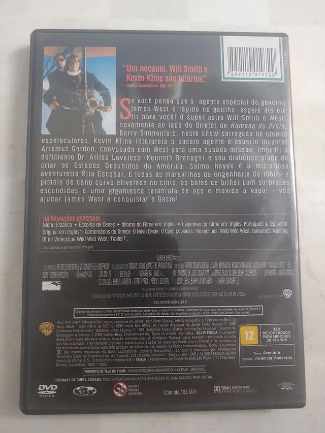 Dvd As Loucas Aventuras de James West - Will Smith - Foto 2