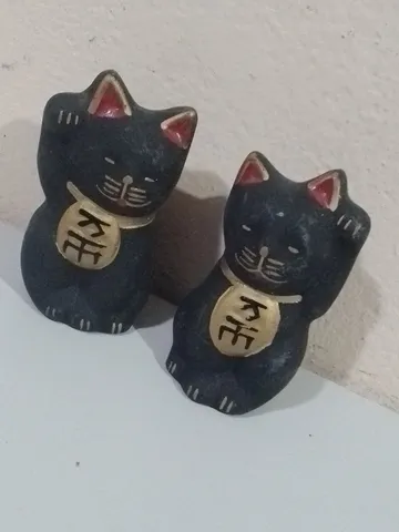 Conjunto de gatinhos da sorte chineses de fengshui (Valor por todos)