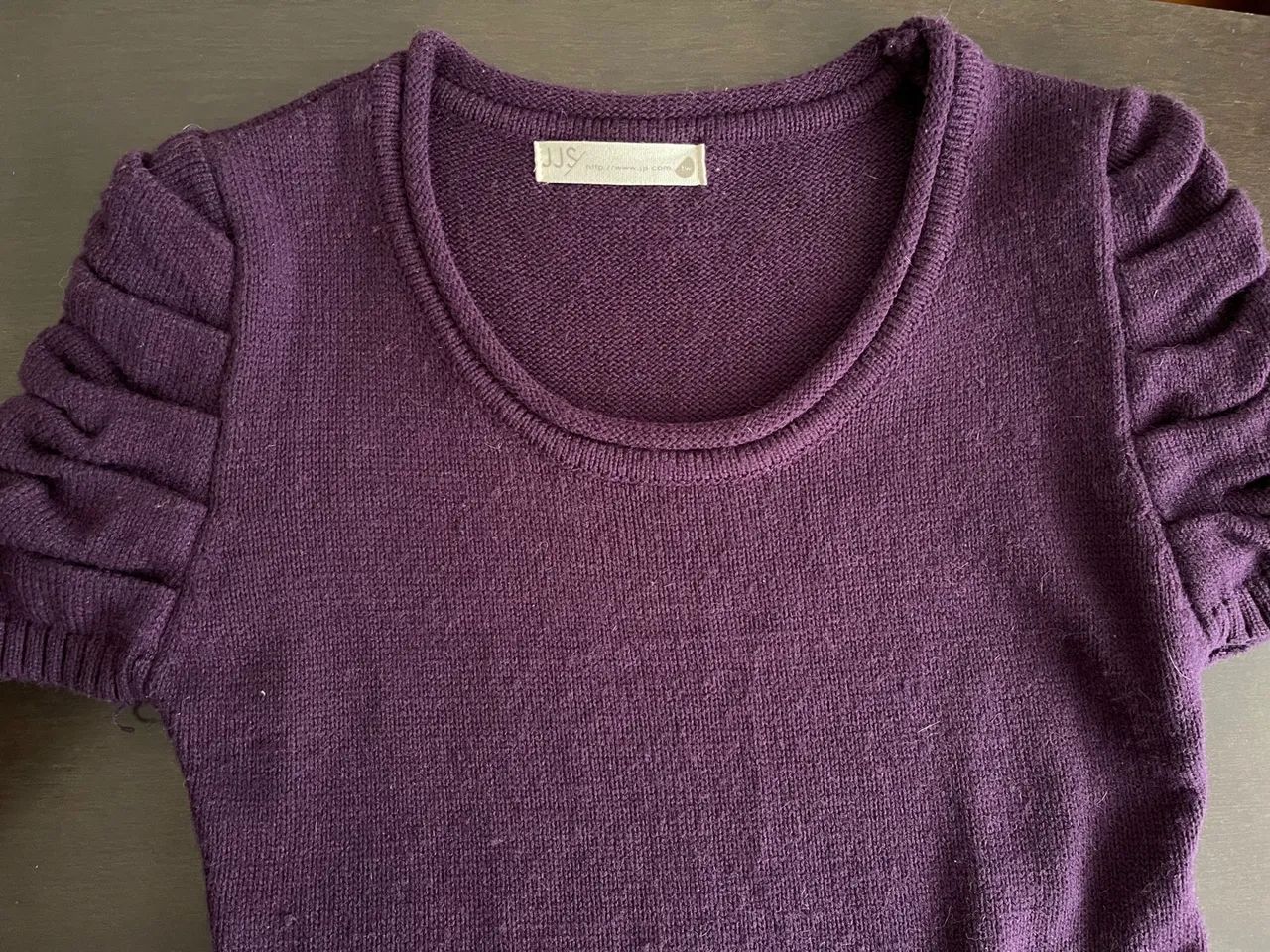 Blusa roxo com cinto - Foto 2