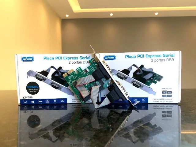 Placa Pci Express Serial 2 Portas Db9 50bps A 16mbps 100mhz. - Foto 4